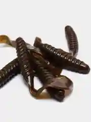 Коричневый силиконовые приманки ACTION PLASTICS Curl Tail Grub 3