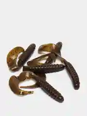 Коричневый силиконовые приманки ACTION PLASTICS Curl Tail Grub 3