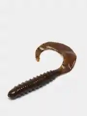 Коричневый силиконовые приманки ACTION PLASTICS Curl Tail Grub 3