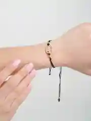 Лайм браслет, красная нить