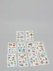 Терракотовый набор детских переводных тату, 10 шт/ Временная татуировка, 7 x 12 cm
