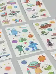 Терракотовый набор детских переводных тату, 10 шт/ Временная татуировка, 7 x 12 cm