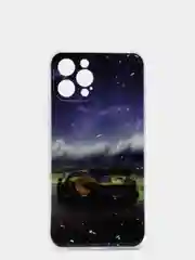 Темно-синий чехол iPhone 12 / 12 Pro, 12 Pro Max, 12 Mini чехол силиконовый с рисунком