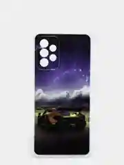 Аметистовый чехол Samsung Galaxy A72, Самсунг Галакси А72 силиконовый с рисунком