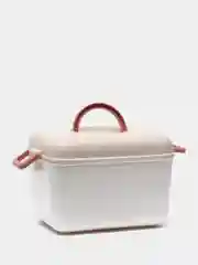 Кораллово-розовый короб пластиковый с крышкой
