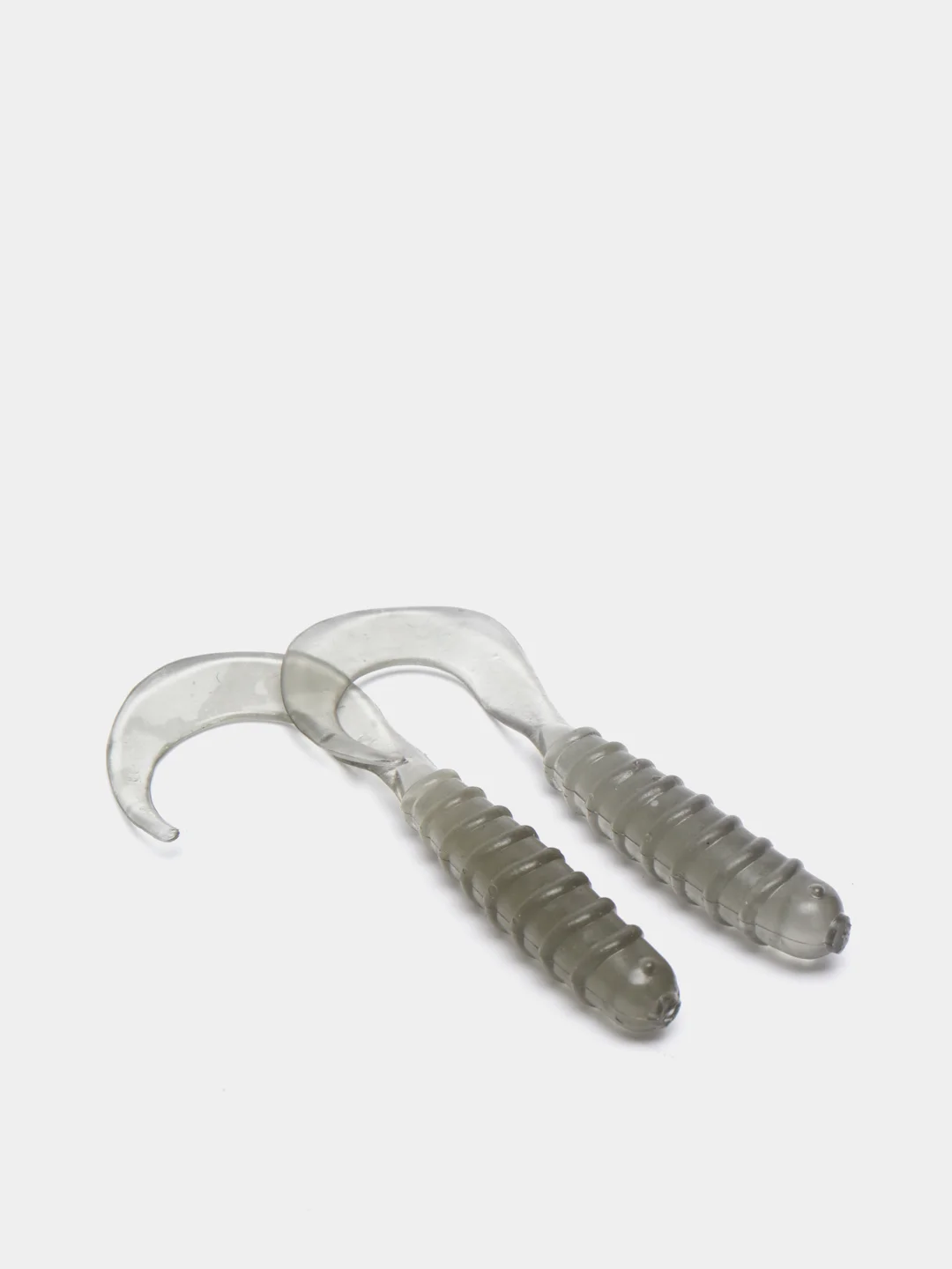Серебряный силиконовые приманки ACTION PLASTICS Curl Tail Grub 3