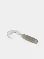 Серебряный силиконовые приманки ACTION PLASTICS Curl Tail Grub 3