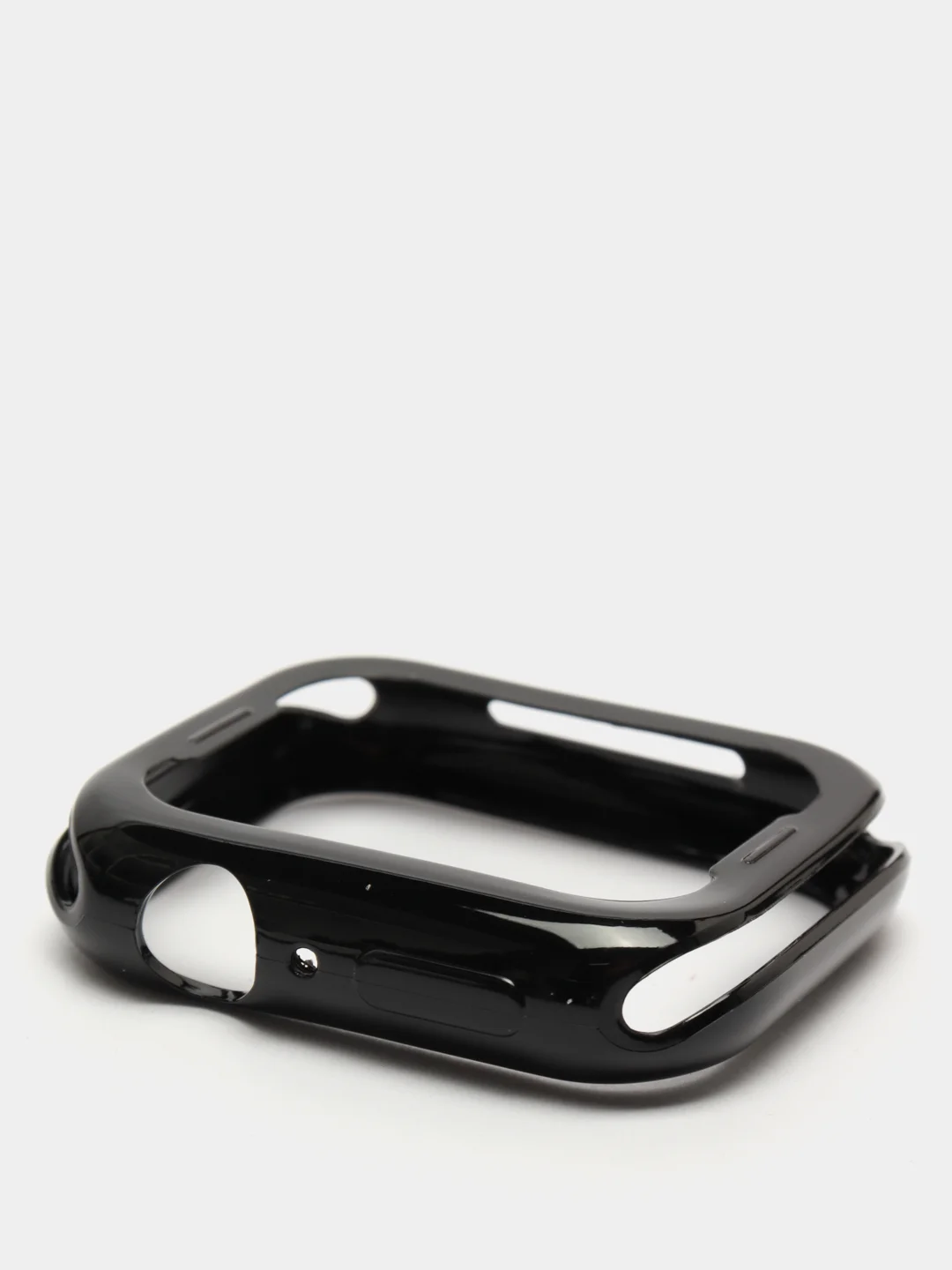 Черный чехол для Apple Watch 38/ 40/ 41/ 42/ 44/ 45 mm, силиконовый