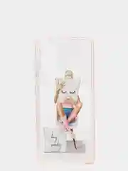Бежевый меланж чехол Samsung Galaxy A41 (Самсунг Галакси А41) прозрачный плотный с рисунком
