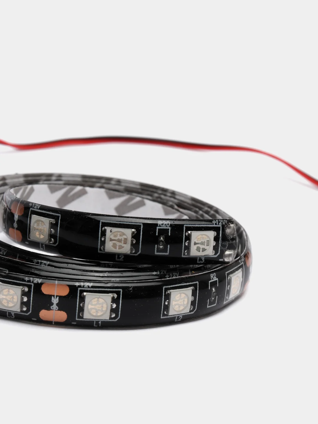 Синий светодиодная подсветка салона в авто, лента 1 м 12V гибкая . Светодиодная LED лента 12V