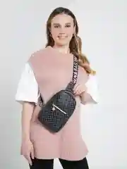 Черный женская сумка поясная