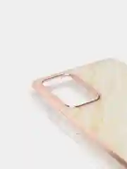Бежевый меланж чехол Samsung Galaxy A03s, Самсунг Галакси А03с силиконовый с мраморным рисунком