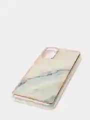 Бежевый меланж чехол Samsung Galaxy A03s, Самсунг Галакси А03с силиконовый с мраморным рисунком