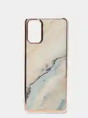 Бежевый меланж чехол Samsung Galaxy A03s, Самсунг Галакси А03с силиконовый с мраморным рисунком