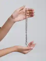 Серебряный двухслойная цепочка