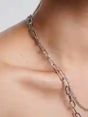 Серебряный двухслойная цепочка