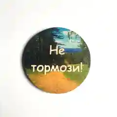 Магнит мотивация из дерева "Не тормози!"
