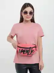 Коралловый сумка поясная с принтом через плечо