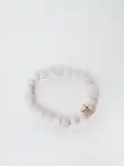 Белый браслеты парные "Корона" "Слон"