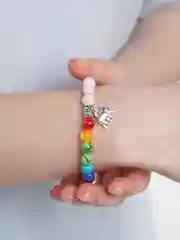 Красный браслеты парные "Корона" "Слон"