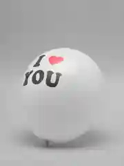 Белый воздушные шары I Love You, 30,5 см