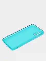 Бирюзовый чехол Samsung Galaxy A31, Самсунг Галакси А31 прозрачный плотный неоновый с оттенком