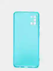 Бирюзовый чехол Samsung Galaxy A31, Самсунг Галакси А31 прозрачный плотный неоновый с оттенком