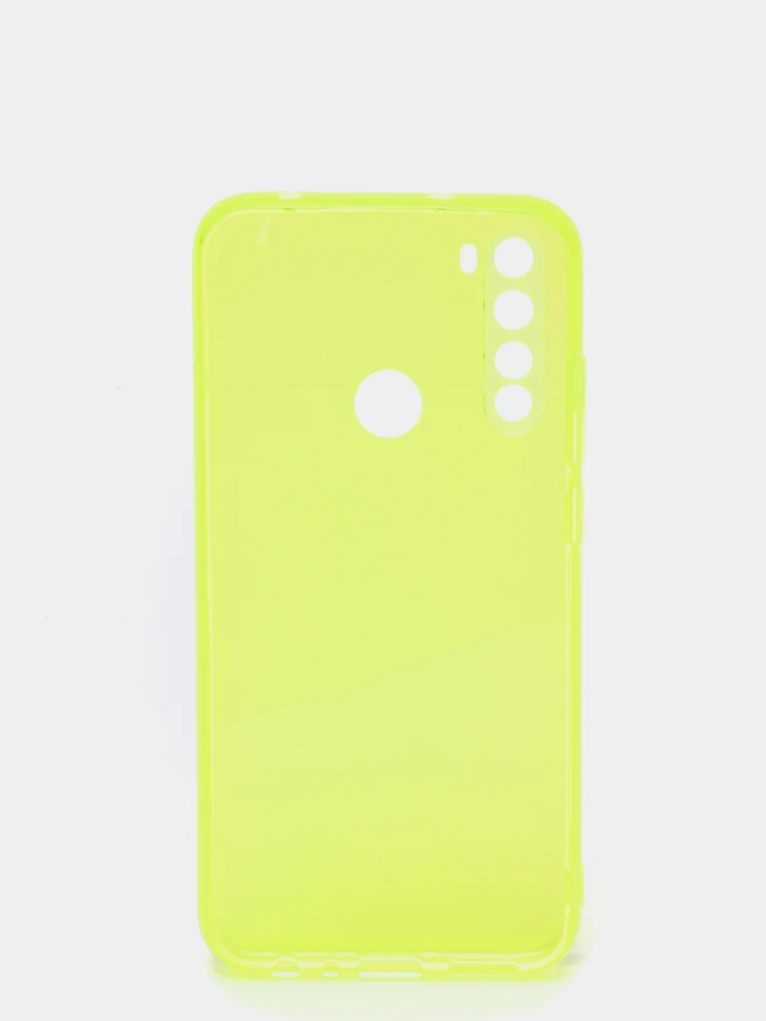Желтый чехол Xiaomi Redmi Note 8, Note 8 2021, Редми Нот 8 прозрачный плотный неоновый с оттенком