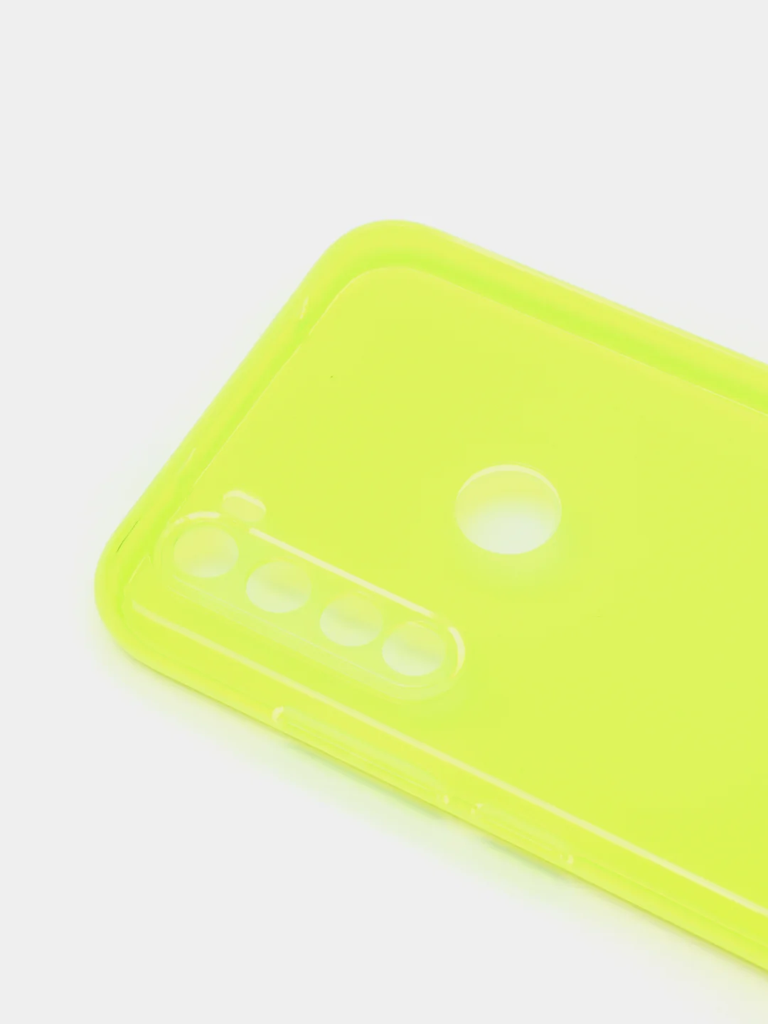 Желтый чехол Xiaomi Redmi Note 8, Note 8 2021, Редми Нот 8 прозрачный плотный неоновый с оттенком