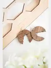 Серьги "Волки" из дерева, MAGIALAZERA