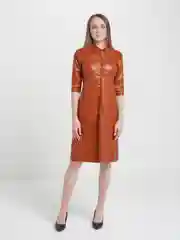 Медный платье женское офисное