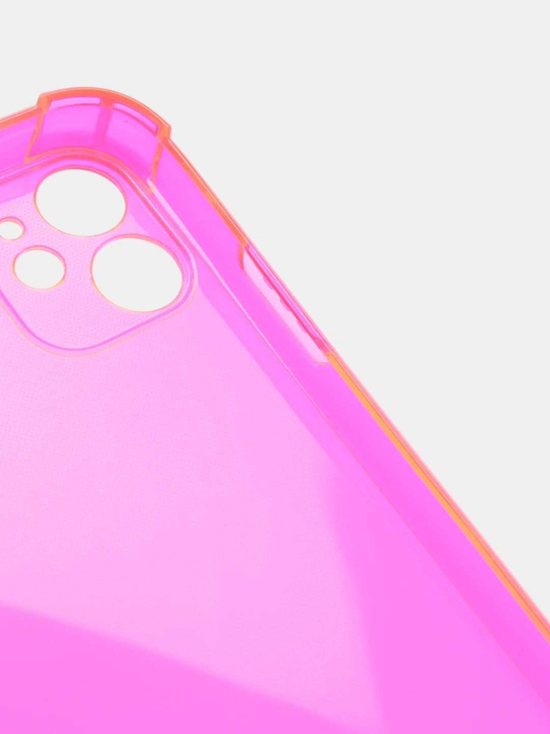 Розовый противоударный чехол для iPhone 11, 12, 13, 13 Pro защита камеры, прозрачный, неоновый