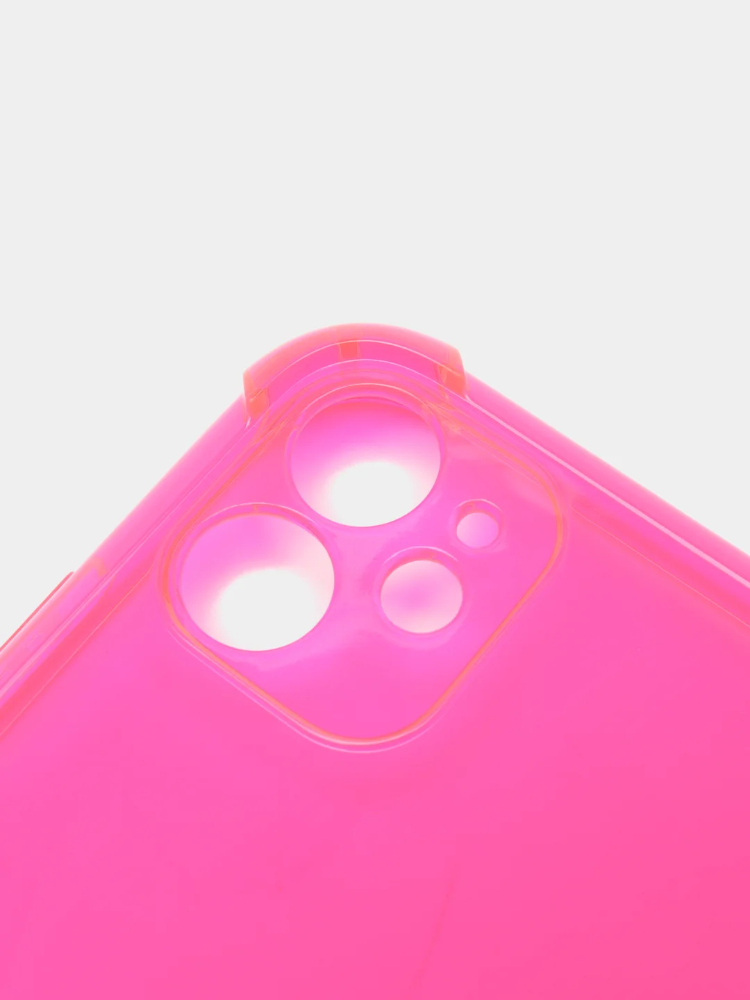 Розовый противоударный чехол для iPhone 11, 12, 13, 13 Pro защита камеры, прозрачный, неоновый