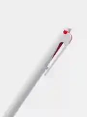 Красный ручка шариковая, с цветными вставками на корпусе, автоматическая