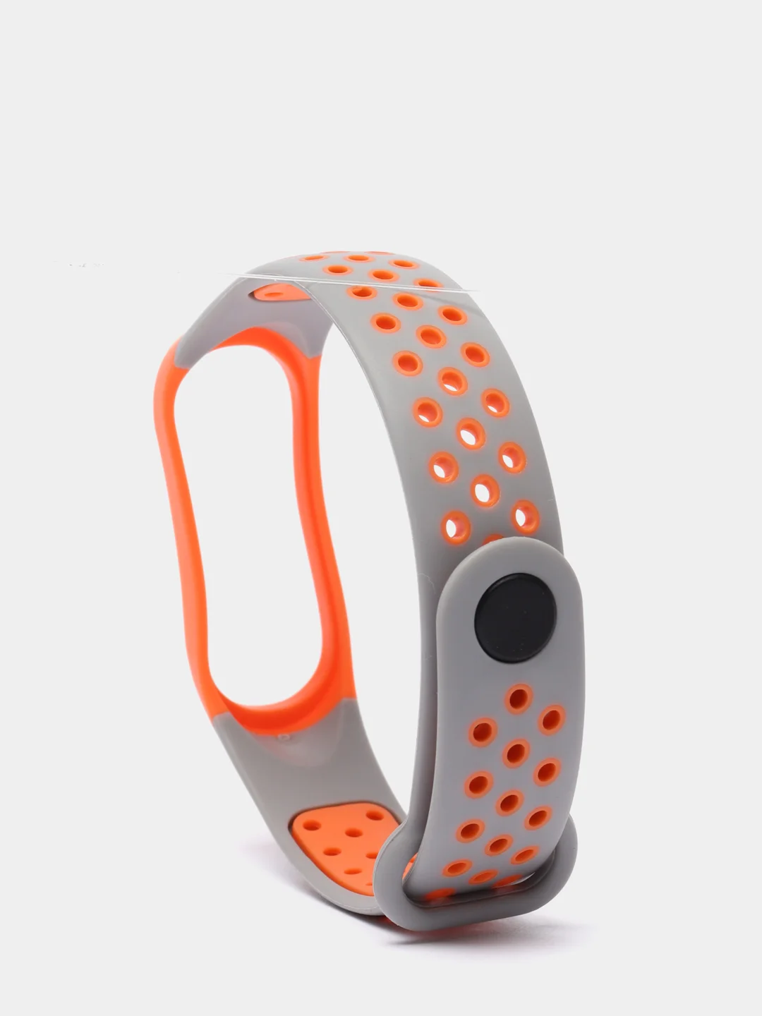 Оранжевый перфорированный cиликоновый ремешок для Xiaomi Mi Band 3 и Mi Band 4, ми банд 3/4