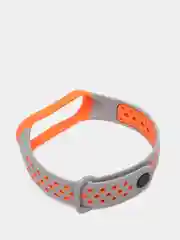 Оранжевый перфорированный cиликоновый ремешок для Xiaomi Mi Band 3 и Mi Band 4, ми банд 3/4