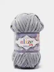 Серый меланж пряжа плюшевая Alize Velluto