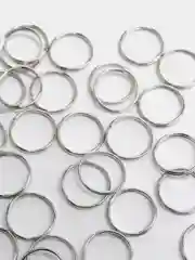 Серебряный кольцо соединительное, витое, 30 штук