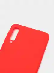 Красный чехол для Samsung Galaxy A7 2018, А750 (Самсунг Галакси А7), прозрачный