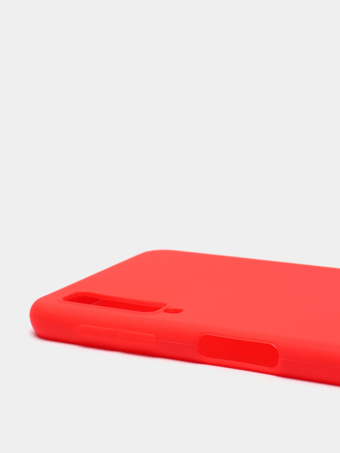 Красный чехол для Samsung Galaxy A7 2018, А750 (Самсунг Галакси А7), прозрачный