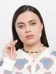 Белый чокер - цепочка на резинке 40 см HANDE MADE