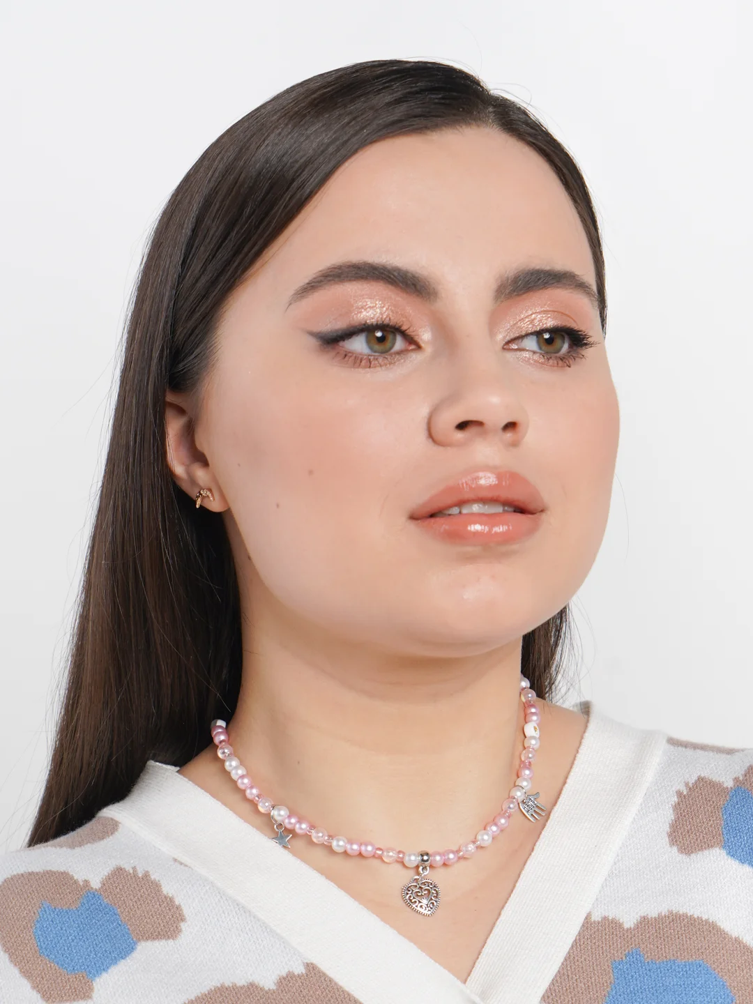 Конфетный чокер - цепочка на резинке 40 см HANDE MADE