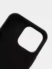 Черный чехол для iPhone 13 Pro (6.1") Silicone, закрытый низ, с логотипом
