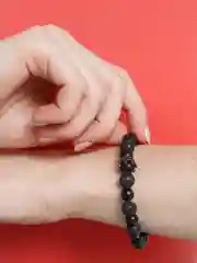 Черный браслет с короной, унисекс