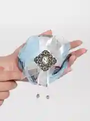 Лазурный текстильная брошь
