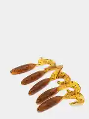 Терракотовый силиконовые приманки ACTION PLASTICS Curl Tail Grub 3