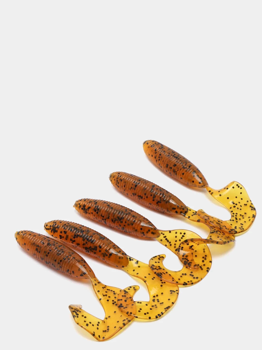 Терракотовый силиконовые приманки ACTION PLASTICS Curl Tail Grub 3