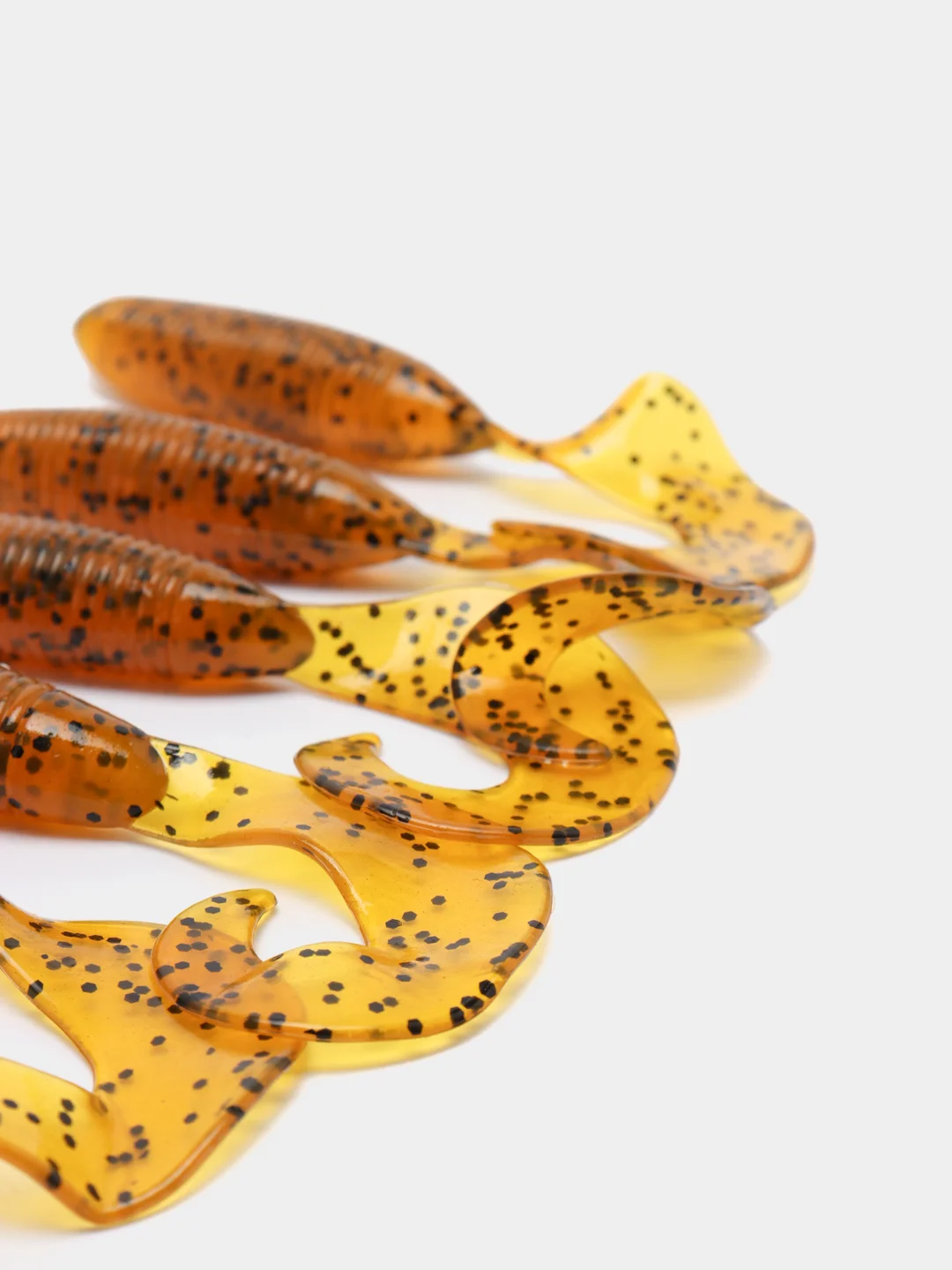 Терракотовый силиконовые приманки ACTION PLASTICS Curl Tail Grub 3