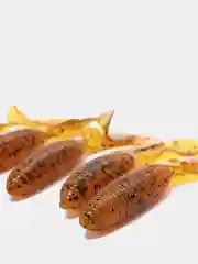 Терракотовый силиконовые приманки ACTION PLASTICS Curl Tail Grub 3