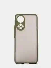 Зелёный хаки чехол для Honor 50 и Huawei Nova 9, пластиковый, матовый, с цветными кнопками